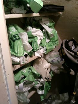 Green bags.